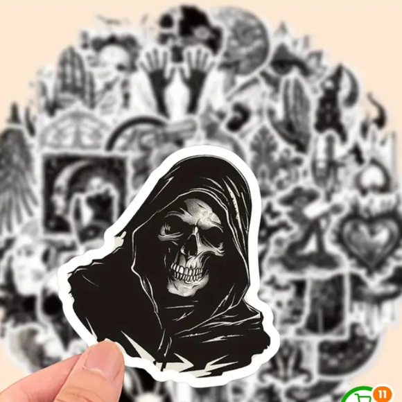 Skull evil smiley faces sticker diy bundle - Picture 5 of 8